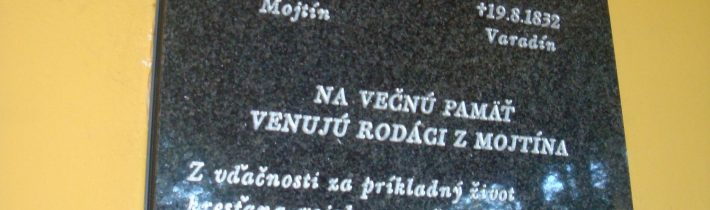 Pamätná tabuľa Ladislavovi Škultétymu-Gábrišovi v Mojtíne